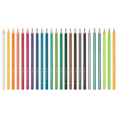 Карандаши цветные Faber-Castell "Dinosaur", 18 цв. + 3 цв. металл. + 3 цв. неон. + наклейки, заточен., картон, европодвес - фото 2