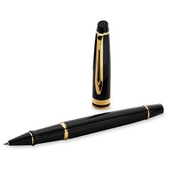 Ручка-роллер Waterman "Expert Black Lacquer GT" черная, 0,8мм, подарочная упаковка - фото 2