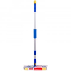 Стекломойка OfficeClean Professional, вращающ., телеск. ручка, раб. часть 25см (стяжка,губка,ручка) - фото 4