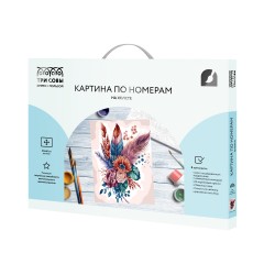 Картина по номерам на холсте ТРИ СОВЫ "Цветы и перья", 30*40, с акриловыми красками и кистями Картина по номерам на холсте ТРИ СОВЫ "Цветы и перья", 30*40, с акриловыми красками и кистями - фото 2
