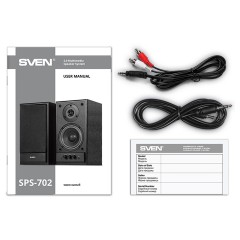 Колонки Sven SPS-702, 2*20W, деревянный корпус, черный Колонки Sven SPS-702, 2*20W, деревянный корпус, черный - фото 7