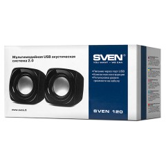 Колонки Sven 120, 2*2,5W, питание через USB, черный - фото 4