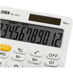 Калькулятор настольный Eleven RK-2311-WH, 12 разрядов, двойное питание, 143*192*26мм, белый Калькулятор настольный Eleven RK-2311-WH, 12 разрядов, двойное питание, 143*192*26мм, белый - фото 4