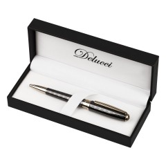Ручка шариковая Delucci "Vestito" синяя, 1,0мм, корпус черный лак/золото, поворотн., подарочная упаковка Ручка шариковая Delucci "Vestito" синяя, 1,0мм, корпус черный лак/золото, поворотн., подарочная упаковка - фото 3