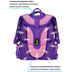 Ранец Berlingo Expert Max "Kittens lilac" 37*28*16см, 2 отделения, анатомическая спинка, дождевик в комплекте - фото 4