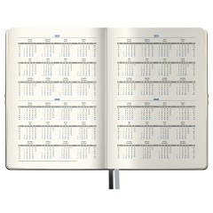 Ежедневник недатированный, А5, 136л., кожзам, Berlingo "Casual Gold", с резинкой, черный, золотой срез - фото 2