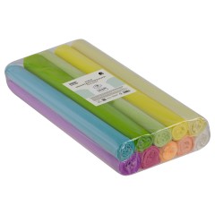 Набор крепированной бумаги ТРИ СОВЫ, 50*250см, 110г/м2, 10шт, пастель, в рулонах