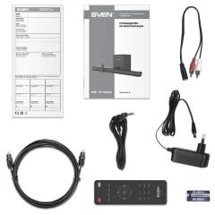 Колонки Sven SB-2150A, 2*40W+Subwoofer 100W, саундбар, Bluetooth, пульт, USB, черный Колонки Sven SB-2150A, 2*40W+Subwoofer 100W, саундбар, Bluetooth, пульт, USB, черный - фото 6