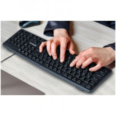 Клавиатура проводная DEFENDER Element HB-520, USB, 104 клавиши + 3 дополнительные клавиши, черная, 45522 Клавиатура проводная DEFENDER Element HB-520, USB, 104 клавиши + 3 дополнительные клавиши, черная, 45522 - фото 4