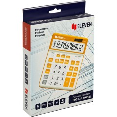 Калькулятор настольный Eleven CDC-120-WH/OR, 12 разрядов, двойное питание, 155*206*38мм, белый/оранжевый Калькулятор настольный Eleven CDC-120-WH/OR, 12 разрядов, двойное питание, 155*206*38мм, белый/оранжевый - фото 6