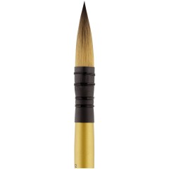 Кисть художественная синтетика Гамма "GOLD BRUSH", круглая №12, французское крепление, короткая ручка Кисть художественная синтетика Гамма "GOLD BRUSH", круглая №12, французское крепление, короткая ручка - фото 3