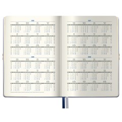 Ежедневник недатированный, А5, 136л., кожзам, Berlingo "Casual Gold", с резинкой, синий, золотой срез - фото 2