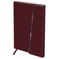 Ежедневник датированный 2026г., А5, 176л., твердый переплет, кожзам Soft touch, BG "Magnet. Wine", винный, магнитный клапан