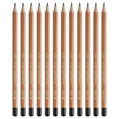 Набор карандашей ч/г Koh-I-Noor "1512" 12шт., 8B-2H, металл. пенал, с неокрашенным корпусом Набор карандашей ч/г Koh-I-Noor "1512" 12шт., 8B-2H, металл. пенал, с неокрашенным корпусом - фото 2