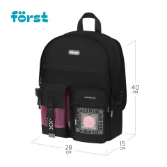 Рюкзак F?rst F-Teens "World" 40*28*15см, 1 отделение, 7 карманов, уплотненная спинка Рюкзак F?rst F-Teens "World" 40*28*15см, 1 отделение, 7 карманов, уплотненная спинка - фото 3