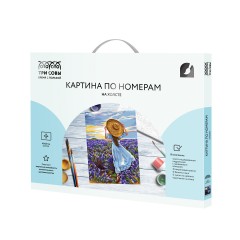 Картина по номерам на холсте ТРИ СОВЫ "Девушка в шляпе", 40*50, с акриловыми красками и кистями - фото 2