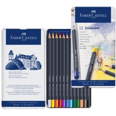 Карандаши цветные Faber-Castell "Goldfaber", 12цв., круглые, заточен., метал. коробка Карандаши цветные Faber-Castell "Goldfaber", 12цв., круглые, заточен., метал. коробка - фото 3
