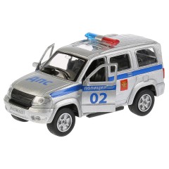 Машина игрушечная Технопарк "Полиция. УАЗ патриот", UAZ, металл., 12см, инерционная, с подвижными элементами Машина игрушечная Технопарк "Полиция. УАЗ патриот", UAZ, металл., 12см, инерционная, с подвижными элементами - фото 4