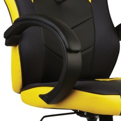Кресло игровое Helmi HL-S07 "Boost", экокожа/ткань черная/желтая Кресло игровое Helmi HL-S07 "Boost", экокожа/ткань черная/желтая - фото 6