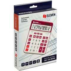 Калькулятор настольный Eleven CDC-120-WH/RD, 12 разрядов, двойное питание, 155*206*38мм, белый/красный - фото 6