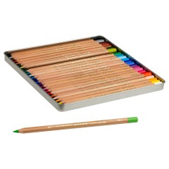 Карандаши цветные пастельные KOH-I-NOOR "Gioconda", 24 цвета, мягкие, металлическая коробка, 8828024001PL - фото 3