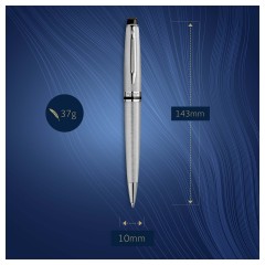 Ручка шариковая Waterman "Expert Stainless Steel СT" синяя, 1,0мм, подарочная упаковка - фото 4