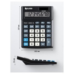 Калькулятор настольный Eleven Business Line CMB801-BK, 8 разрядов, двойное питание, 102*137*31мм, черный Калькулятор настольный Eleven Business Line CMB801-BK, 8 разрядов, двойное питание, 102*137*31мм, черный - фото 4