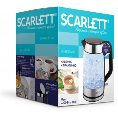 Чайник электрический Scarlett SC-EK27G101, 1,8л, 2200Вт, с подсветкой, стекло/пластик Чайник электрический Scarlett SC-EK27G101, 1,8л, 2200Вт, с подсветкой, стекло/пластик - фото 6