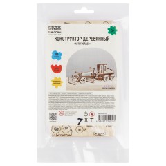 Конструктор деревянный ТРИ СОВЫ "Автогрейдер", 15,5*5*5,5см, 108 деталей, пакет с еврослотом Конструктор деревянный ТРИ СОВЫ "Автогрейдер", 15,5*5*5,5см, 108 деталей, пакет с еврослотом - фото 2