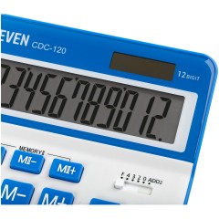 Калькулятор настольный Eleven CDC-120-WH/NV, 12 разрядов, двойное питание, 155*206*38мм, белый/темно-синий Калькулятор настольный Eleven CDC-120-WH/NV, 12 разрядов, двойное питание, 155*206*38мм, белый/темно-синий - фото 4