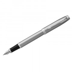 Ручка перьевая Parker "IM Essential Stainless Steel CT" синяя, 0,8мм, подарочная упаковка