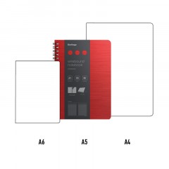 Бизнес-тетрадь А5+, 80л., Berlingo "Steel&Style", клетка, на гребне, 80г/м2, пластик. (полифом) обложка, линейка-закладка, красная Бизнес-тетрадь А5+, 80л., Berlingo "Steel&Style", клетка, на гребне, 80г/м2, пластик. (полифом) обложка, линейка-закладка, красная - фото 6