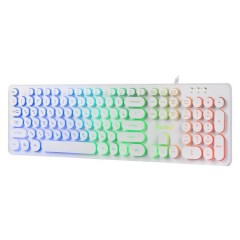 Клавиатура проводная Smartbuy ONE 329, USB, с подсветкой, белая - фото 4
