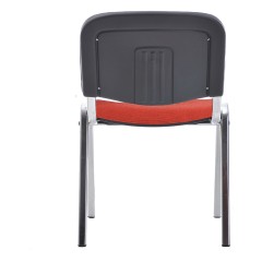 Стул Helmi HL-F01 "Изо", каркас хром, обивка ткань красная с черным - фото 6