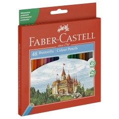 Карандаши цветные Faber-Castell "Замок", 48цв., шестигр.,заточ., картон, европодвес Карандаши цветные Faber-Castell "Замок", 48цв., шестигр.,заточ., картон, европодвес - фото 6