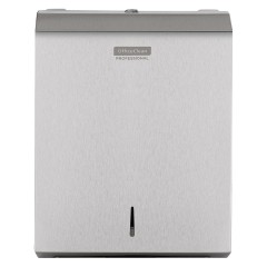 Диспенсер для полотенец листовых OfficeClean Professional (V-сл.), нержавеющая сталь - фото 2