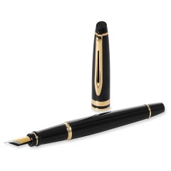 Ручка перьевая Waterman "Expert Black Lacquer GT" синяя, 0,8мм, подарочная упаковка Ручка перьевая Waterman "Expert Black Lacquer GT" синяя, 0,8мм, подарочная упаковка - фото 3