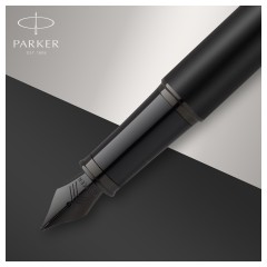 Ручка перьевая Parker "IM Achromatic Black" синяя, 0,8мм, подарочная упаковка Ручка перьевая Parker "IM Achromatic Black" синяя, 0,8мм, подарочная упаковка - фото 4