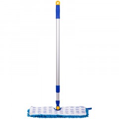 Швабра двусторонняя OfficeClean Professional, алюм. ручка 75-130см, насадка МОП микрофибра 40см - фото 3