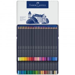 Карандаши цветные Faber-Castell "Goldfaber", 48цв., круглые, заточен., метал. коробка Карандаши цветные Faber-Castell "Goldfaber", 48цв., круглые, заточен., метал. коробка - фото 3