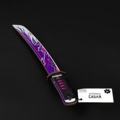 Сабля деревянная ТРИ СОВЫ "Цифровой всплеск", пакет с европодвесом - фото 2