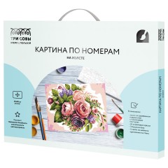 Картина по номерам на холсте ТРИ СОВЫ "Цветочная композиция", 40*50, с акриловыми красками и кистями Картина по номерам на холсте ТРИ СОВЫ "Цветочная композиция", 40*50, с акриловыми красками и кистями - фото 2