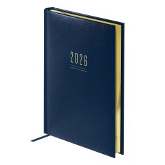 Ежедневник датированный 2026г., А4, 176л., твердый переплет, кожзам, BG "Dallas. Blue", синий, фольгированный срез