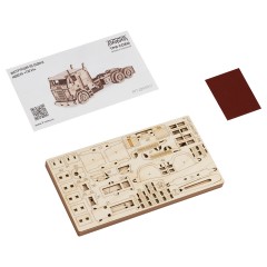 Конструктор деревянный ТРИ СОВЫ "Тягач", 14*5,8*6,5см, 130 деталей, картонная коробка - фото 4