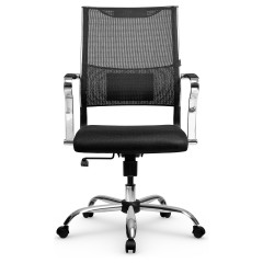 Кресло оператора Метта ErgoLife Sit Air M3-290K, ткань-сетка черная, механизм качания, хром Кресло оператора Метта ErgoLife Sit Air M3-290K, ткань-сетка черная, механизм качания, хром - фото 3