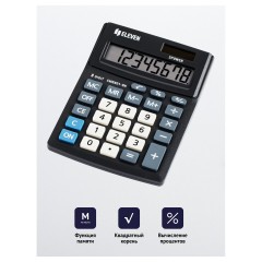 Калькулятор настольный Eleven Business Line CMB801-BK, 8 разрядов, двойное питание, 102*137*31мм, черный Калькулятор настольный Eleven Business Line CMB801-BK, 8 разрядов, двойное питание, 102*137*31мм, черный - фото 3