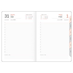 Ежедневник датированный 2026г., А5, 176л., твердый переплет, BG "Vesper Index. Blue", синий, блок с индексной вырубкой - фото 6