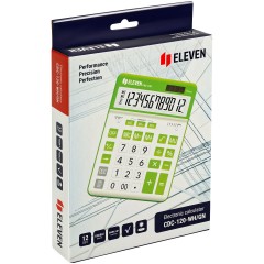 Калькулятор настольный Eleven CDC-120-WH/GN, 12 разрядов, двойное питание, 155*206*38мм, белый/салатовый Калькулятор настольный Eleven CDC-120-WH/GN, 12 разрядов, двойное питание, 155*206*38мм, белый/салатовый - фото 6