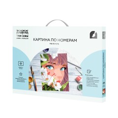 Картина по номерам на холсте ТРИ СОВЫ "Аниме девушка с цветами", 30*40, с акриловыми красками и кистями Картина по номерам на холсте ТРИ СОВЫ "Аниме девушка с цветами", 30*40, с акриловыми красками и кистями - фото 2