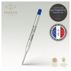 Стержень шариковый объемный Parker "QuinkFlow Ball Point" синий, 98мм, 1,2мм, метал. корпус, блистер - фото 2